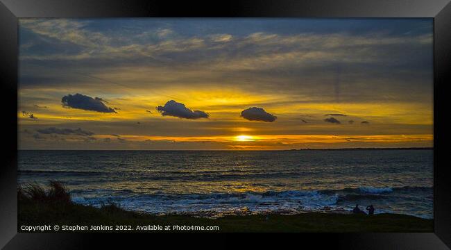 Ogmore-by-Sea sunset Framed Print by Stephen Jenkins