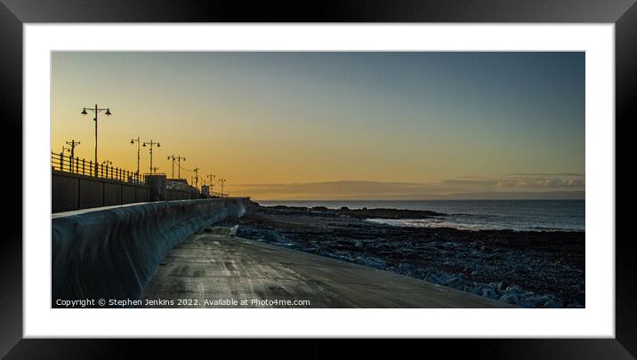 Porthcawl Sunrise Framed Mounted Print by Stephen Jenkins
