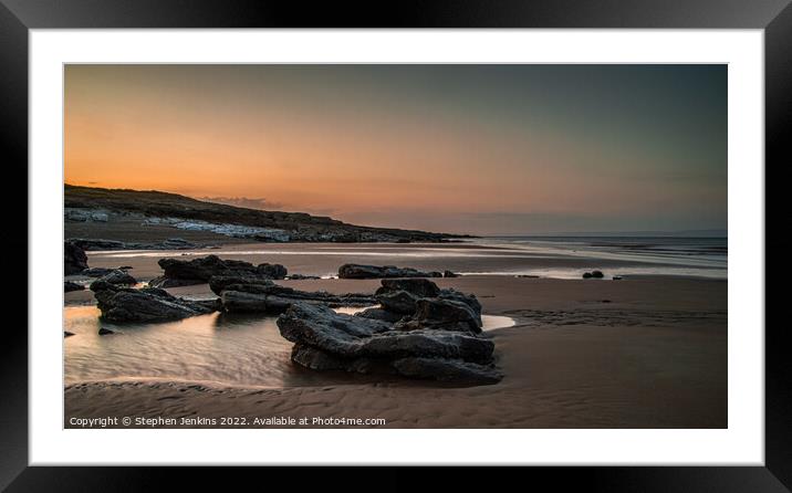 Dunraven Bay in Wales Framed Mounted Print by Stephen Jenkins