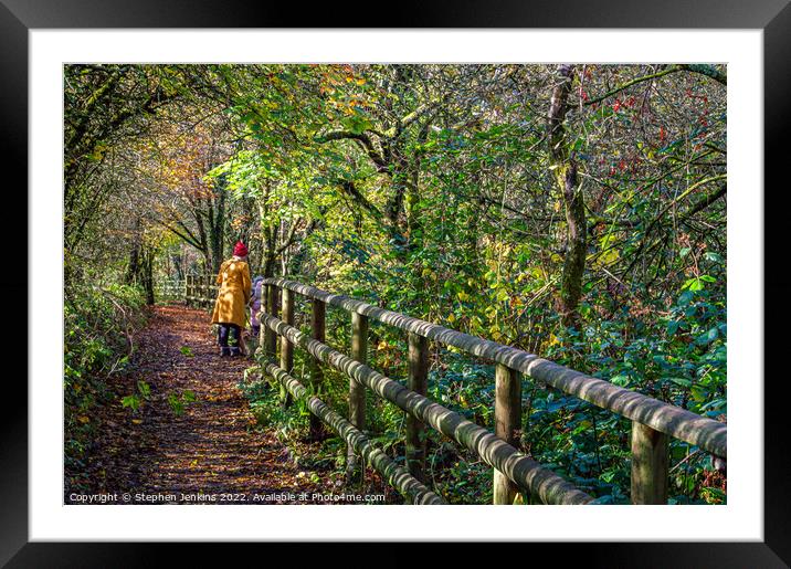 Early morning walk Framed Mounted Print by Stephen Jenkins