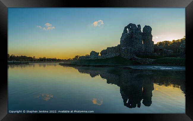 Ogmore Castle at Sunrise Framed Print by Stephen Jenkins