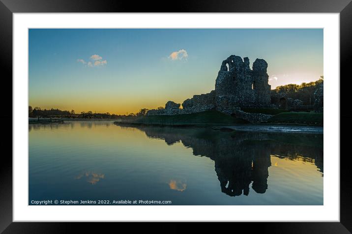 Ogmore Castle at Sunrise Framed Mounted Print by Stephen Jenkins