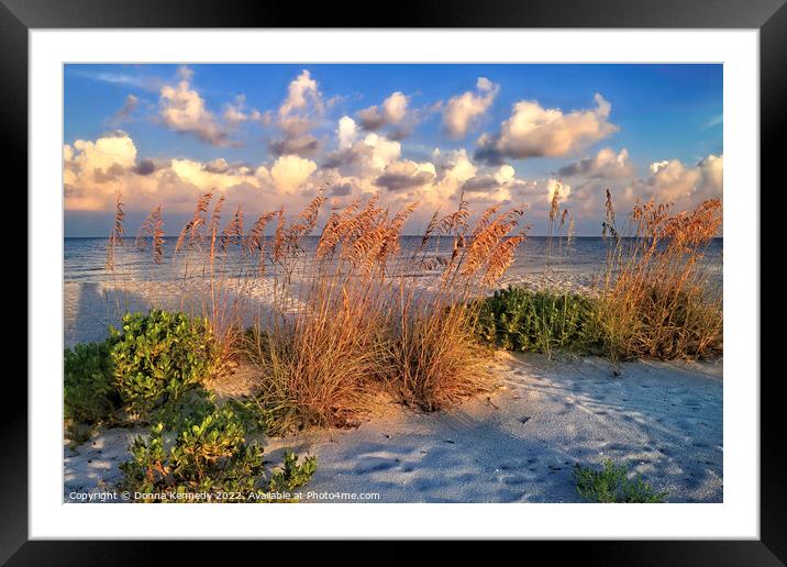 Sunrise on Gasparilla Island Framed Mounted Print by Donna Kennedy