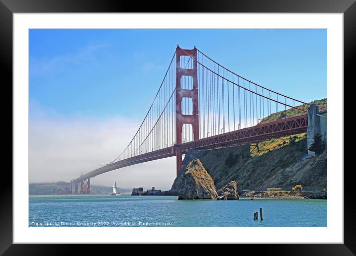 Golden Gate Bridge Framed Mounted Print by Donna Kennedy