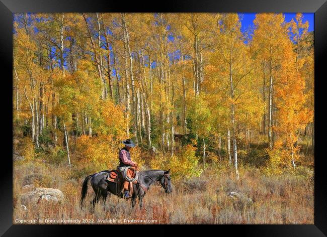 Working Cowboy Framed Print by Donna Kennedy