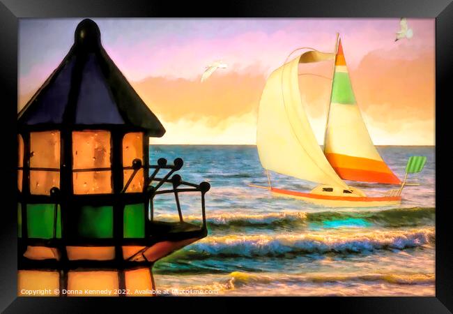 Come Sail Away Framed Print by Donna Kennedy