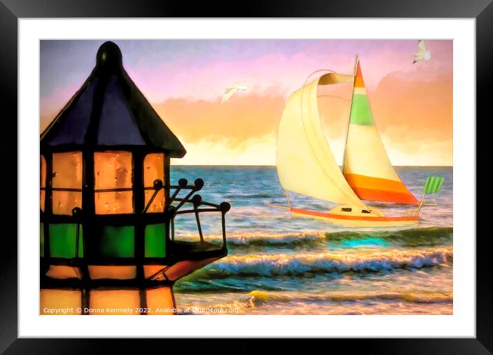 Come Sail Away Framed Mounted Print by Donna Kennedy