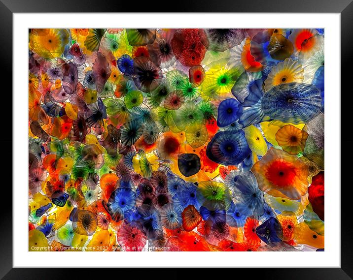 Chihuly Flowers Framed Mounted Print by Donna Kennedy