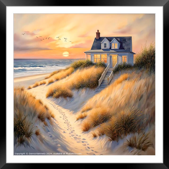 Cottage By the Sea  Framed Mounted Print by Donna Kennedy