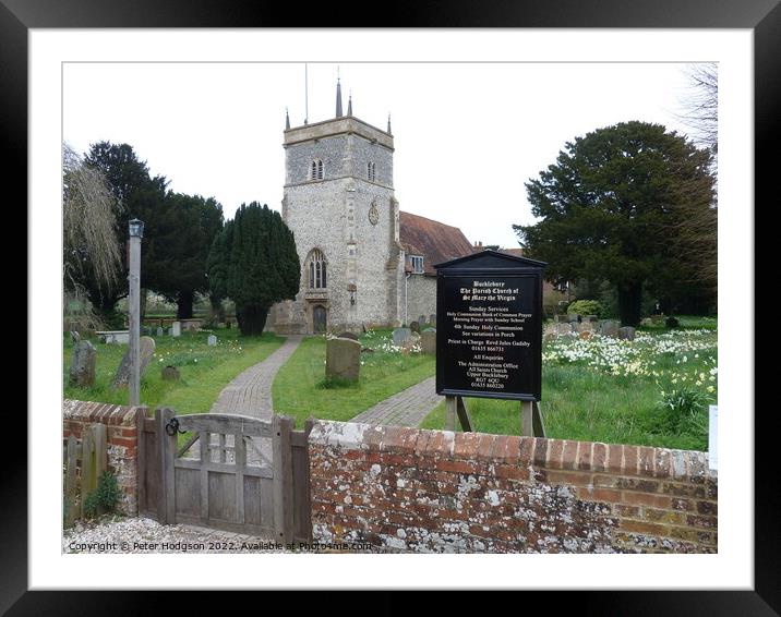 The Parish Church of Bucklebury Framed Mounted Print by Peter Hodgson