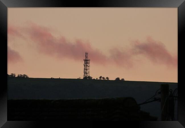 Tower on Butser Hill Framed Print by Peter Hodgson