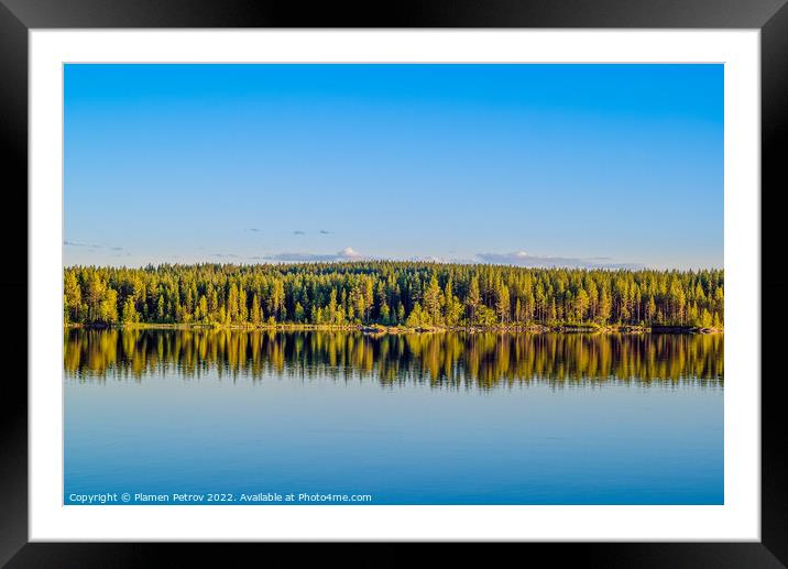Sweden Summer Lake Framed Mounted Print by Plamen Petrov
