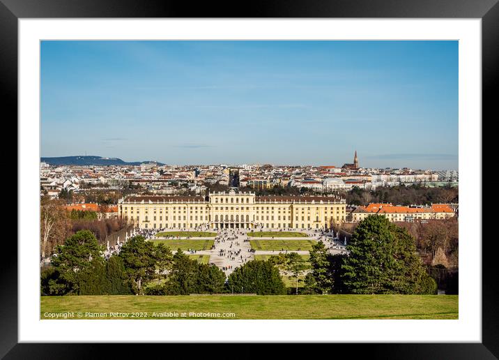 Schonbrunn Palace in Vienna, Austria. Framed Mounted Print by Plamen Petrov