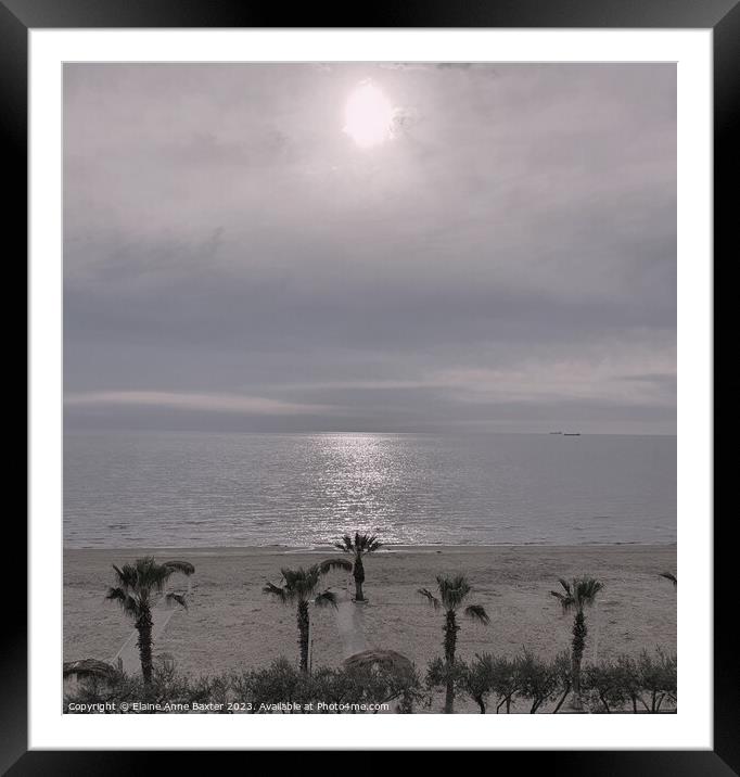 Durres Beach Albania Framed Mounted Print by Elaine Anne Baxter