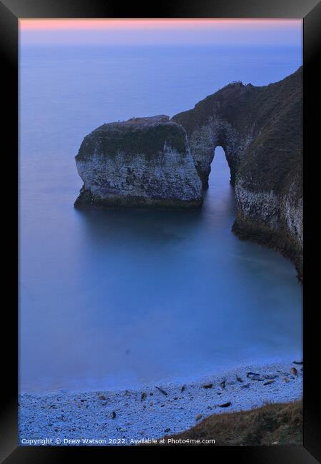Cliffs on Flamborough headland in the early morning light. Framed Print by Drew Watson