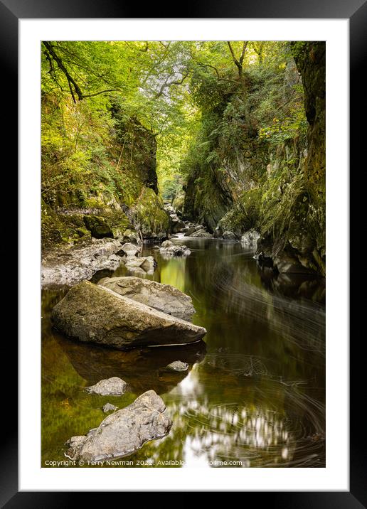 Enchanting Fairy Glen Gorge Framed Mounted Print by Terry Newman