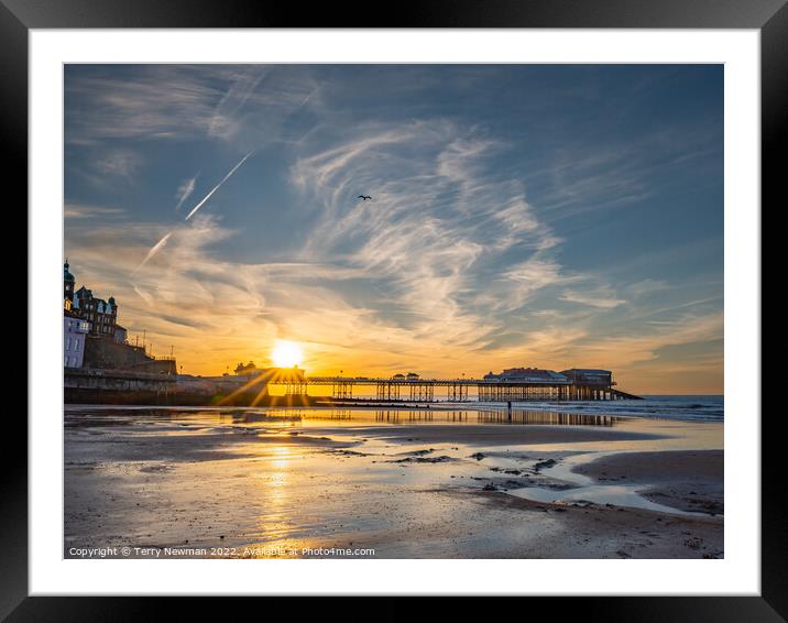 A Majestic Sunset at Cromer Pier Framed Mounted Print by Terry Newman