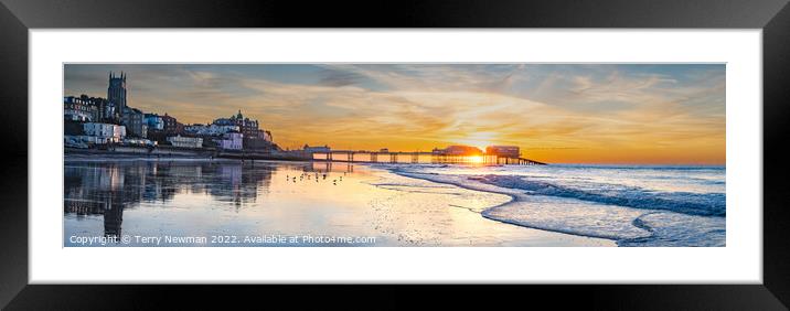 A Serene Sunset at Cromer Pier Framed Mounted Print by Terry Newman