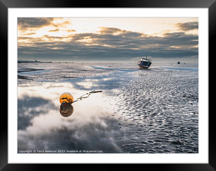Serenity at Sunrise Framed Mounted Print by Terry Newman