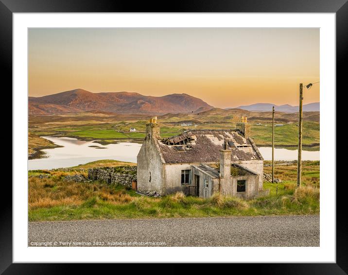 Abandoned Beauty at Hebrides Framed Mounted Print by Terry Newman