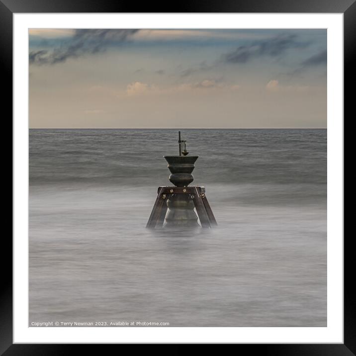 Isolation - the Time and Tide Bell at Happisburgh Norfolk Framed Mounted Print by Terry Newman