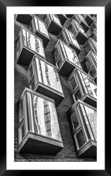City Windows Framed Mounted Print by Terry Newman