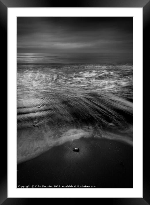 St Marys Bay Monochrome IV Framed Mounted Print by Colin Menniss