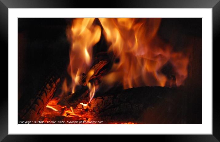 Cozy fire Framed Mounted Print by Philip Lehman