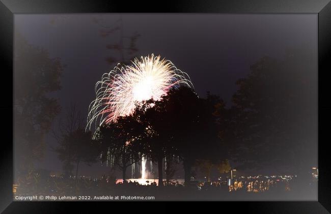 Fireworks (30B) Framed Print by Philip Lehman
