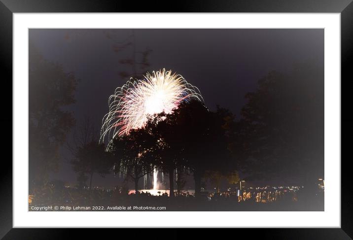 Fireworks (30B) Framed Mounted Print by Philip Lehman