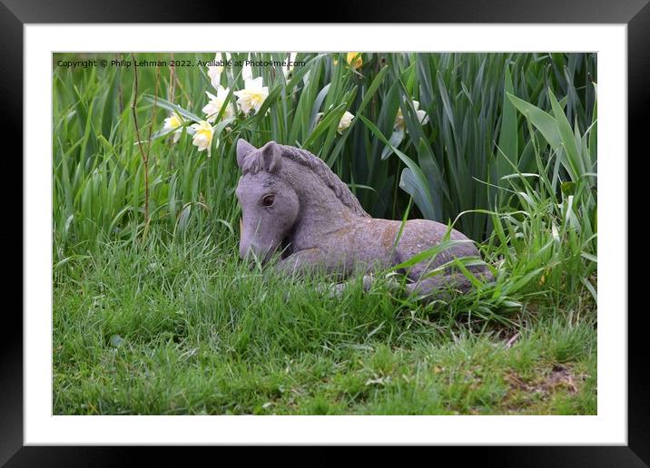 Horse Statue 2 Framed Mounted Print by Philip Lehman