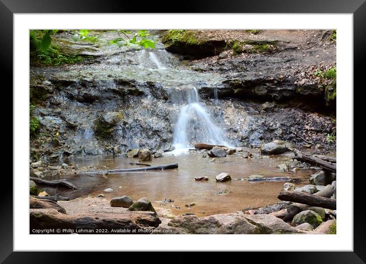 Parfrey's Waterfall  (13A) Framed Mounted Print by Philip Lehman