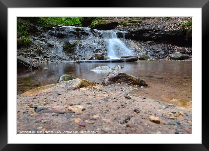 Parfrey's Waterfall  (40A) Framed Mounted Print by Philip Lehman