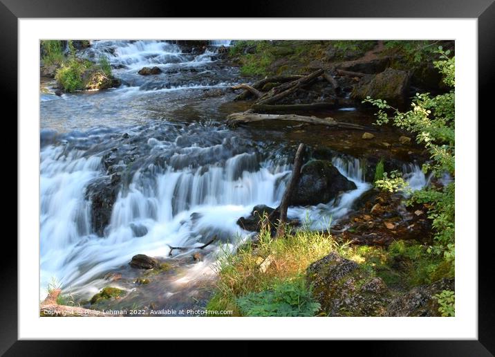 Willow River Falls Aug 23rd (12A) Framed Mounted Print by Philip Lehman