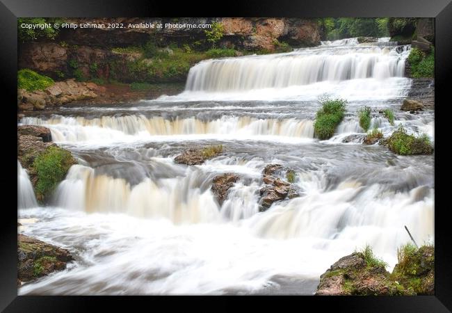Willow River Falls Aug 28th (12A) Framed Print by Philip Lehman