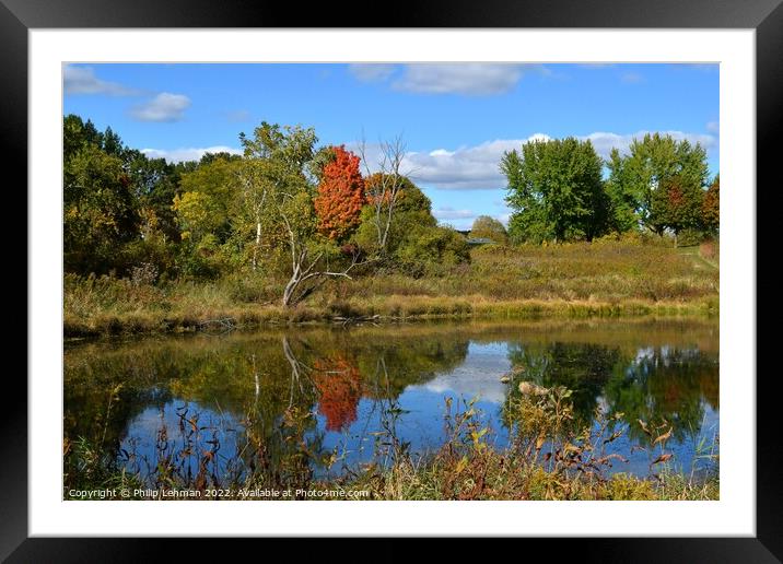 BP Pond Reflections (18-55mm) (15C) Framed Mounted Print by Philip Lehman