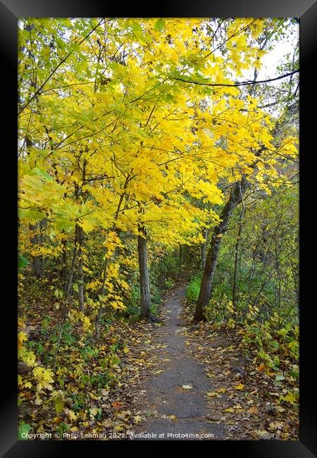 Devil's Lake October 18th (160A) Framed Print by Philip Lehman