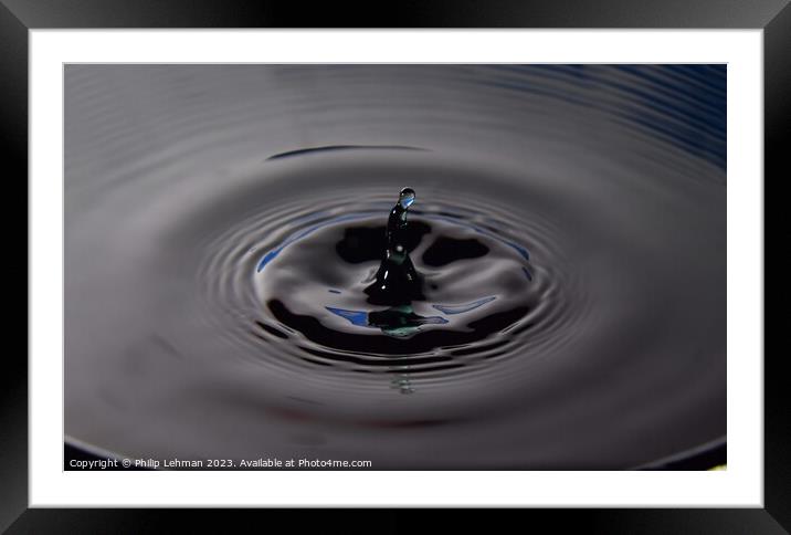 Abstract Waterdrops 66A Framed Mounted Print by Philip Lehman