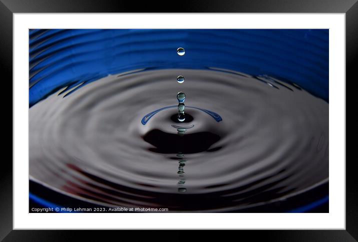 Abstract Waterdrops 82B Framed Mounted Print by Philip Lehman