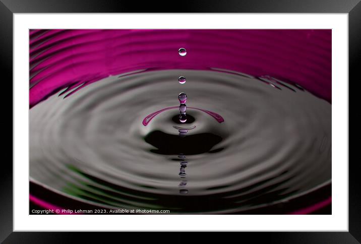 Abstract Waterdrops 82C Framed Mounted Print by Philip Lehman
