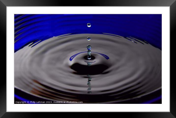 Abstract Waterdrops 82D Framed Mounted Print by Philip Lehman