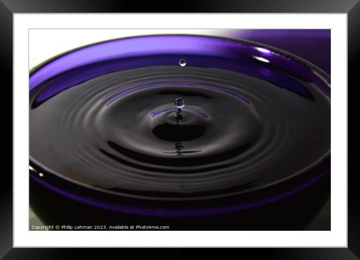 Abstract Waterdrops 143B Framed Mounted Print by Philip Lehman