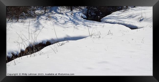 Snowy Landscape (33A) Framed Print by Philip Lehman