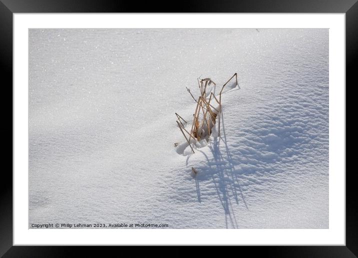 Snowy Landscape (40A) Framed Mounted Print by Philip Lehman