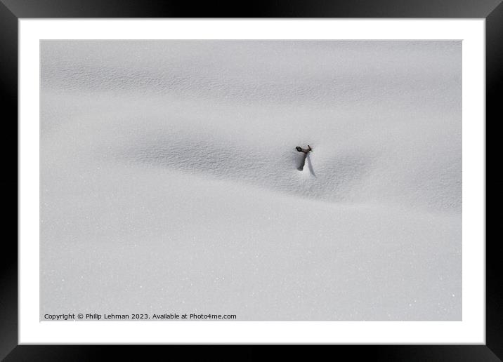 Snowy Landscape (52A) Framed Mounted Print by Philip Lehman