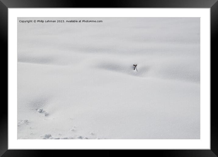 Snowy Landscape (57A) Framed Mounted Print by Philip Lehman