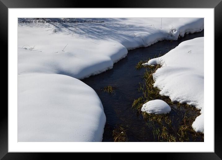 Snowy Landscape (72A) Framed Mounted Print by Philip Lehman