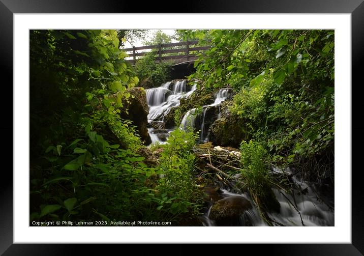 Gov-Dodge-Waterfall 16A Framed Mounted Print by Philip Lehman