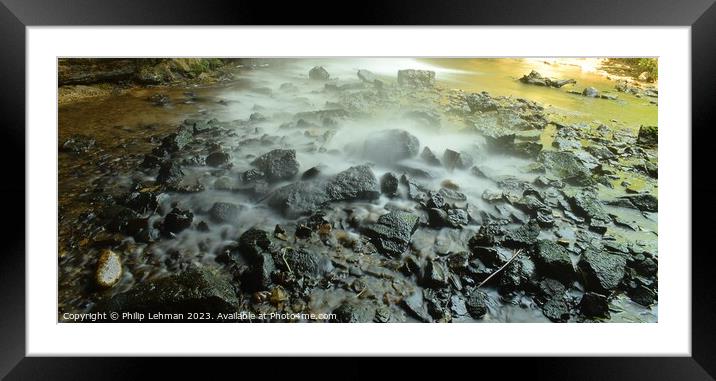 Cascade Falls 20B Framed Mounted Print by Philip Lehman