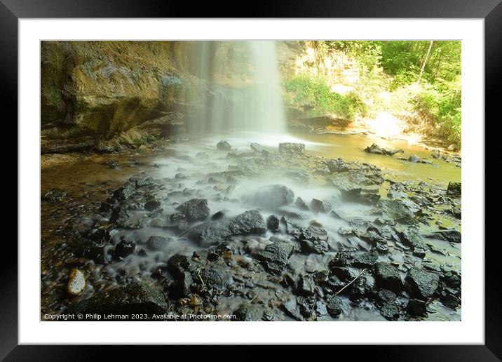 Cascade Falls 20A Framed Mounted Print by Philip Lehman